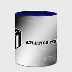 Кружка 3D Atletico Madrid sport на светлом фоне по-горизонта, цвет: 3D-белый + синий — фото 2