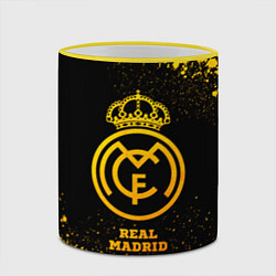 Кружка 3D Real Madrid - gold gradient, цвет: 3D-желтый кант — фото 2