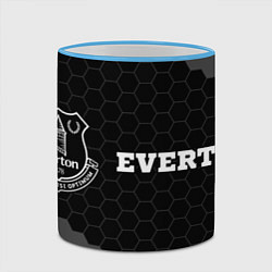 Кружка 3D Everton sport на темном фоне по-горизонтали, цвет: 3D-небесно-голубой кант — фото 2