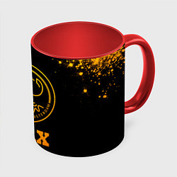 Кружка 3D Ajax - gold gradient, цвет: 3D-белый + красный