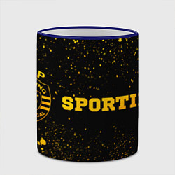 Кружка 3D Sporting - gold gradient по-горизонтали, цвет: 3D-синий кант — фото 2