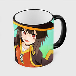 Кружка 3D Konosuba Мэгумин, цвет: 3D-черный кант