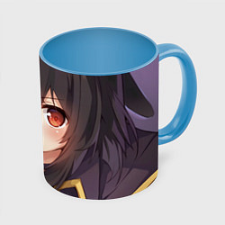 Кружка 3D Konosuba Мэгумин cute, цвет: 3D-белый + небесно-голубой