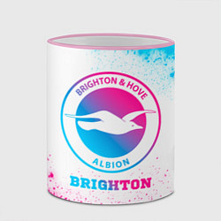 Кружка 3D Brighton neon gradient style, цвет: 3D-розовый кант — фото 2