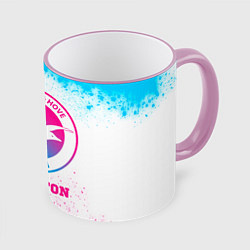 Кружка 3D Brighton neon gradient style, цвет: 3D-розовый кант