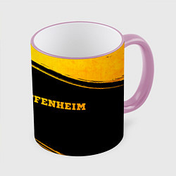 Кружка 3D Hoffenheim - gold gradient по-горизонтали, цвет: 3D-розовый кант