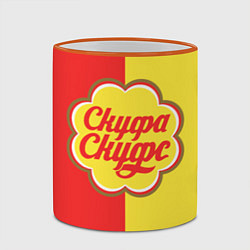 Кружка 3D Скуфа скуфс, цвет: 3D-оранжевый кант — фото 2