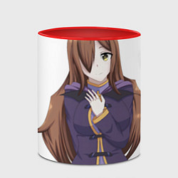 Кружка 3D Konosuba Виз, цвет: 3D-белый + красный — фото 2