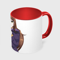 Кружка 3D Konosuba Виз, цвет: 3D-белый + красный