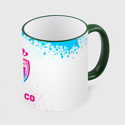 Кружка 3D Monaco neon gradient style, цвет: 3D-зеленый кант
