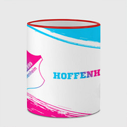 Кружка 3D Hoffenheim neon gradient style по-горизонтали, цвет: 3D-красный кант — фото 2