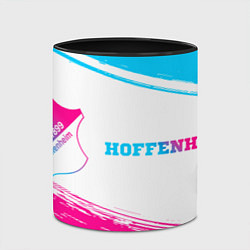 Кружка 3D Hoffenheim neon gradient style по-горизонтали, цвет: 3D-белый + черный — фото 2