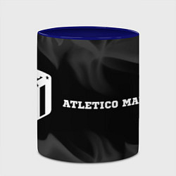 Кружка 3D Atletico Madrid sport на темном фоне по-горизонтал, цвет: 3D-белый + синий — фото 2