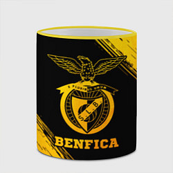 Кружка 3D Benfica - gold gradient, цвет: 3D-желтый кант — фото 2