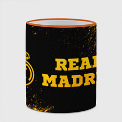 Кружка 3D Real Madrid - gold gradient по-горизонтали, цвет: 3D-оранжевый кант — фото 2