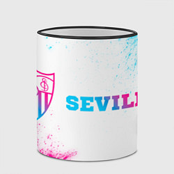 Кружка 3D Sevilla neon gradient style по-горизонтали, цвет: 3D-черный кант — фото 2