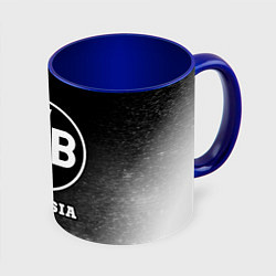 Кружка 3D Borussia sport на темном фоне, цвет: 3D-белый + синий