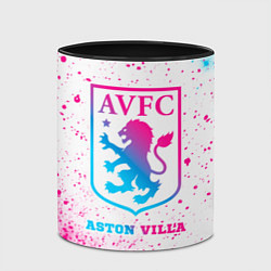 Кружка 3D Aston Villa neon gradient style, цвет: 3D-белый + черный — фото 2