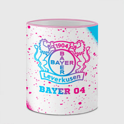 Кружка 3D Bayer 04 neon gradient style, цвет: 3D-розовый кант — фото 2