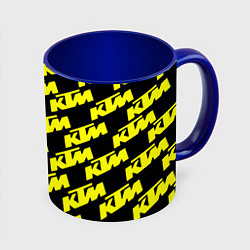 Кружка 3D KTU жёлто чёрный стиль, цвет: 3D-белый + синий