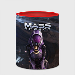 Кружка 3D Mass Effect ТалиЗора и космический корабль, цвет: 3D-белый + красный — фото 2