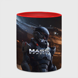 Кружка 3D Mass Effect game space, цвет: 3D-белый + красный — фото 2