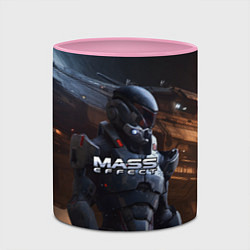 Кружка 3D Mass Effect game space, цвет: 3D-белый + розовый — фото 2