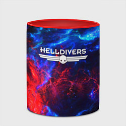 Кружка 3D Helldivers: Space Logo, цвет: 3D-белый + красный — фото 2