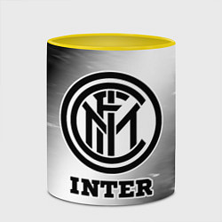 Кружка 3D Inter sport на светлом фоне, цвет: 3D-белый + желтый — фото 2