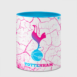 Кружка 3D Tottenham neon gradient style, цвет: 3D-белый + небесно-голубой — фото 2