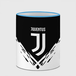 Кружка 3D Juventus sport geometry fc club, цвет: 3D-небесно-голубой кант — фото 2