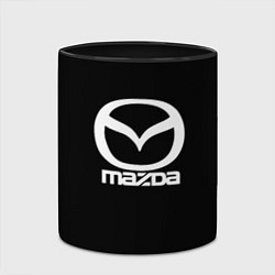 Кружка 3D Mazda logo white, цвет: 3D-белый + черный — фото 2