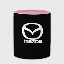 Кружка 3D Mazda logo white, цвет: 3D-белый + розовый — фото 2