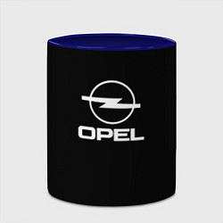 Кружка 3D Opel logo white, цвет: 3D-белый + синий — фото 2