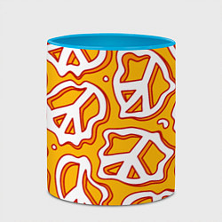 Кружка 3D Pattern peace, цвет: 3D-белый + небесно-голубой — фото 2