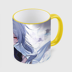 Кружка 3D Honkai Star Rail Jingliu white, цвет: 3D-желтый кант