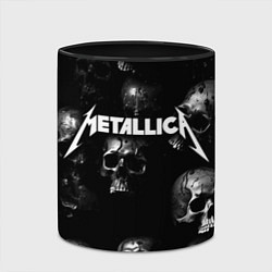 Кружка 3D Metallica - logo rock group, цвет: 3D-белый + черный — фото 2