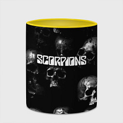 Кружка 3D Scorpions logo rock group, цвет: 3D-белый + желтый — фото 2