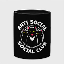 Кружка 3D Антисоциальные кошки, цвет: 3D-белый + черный — фото 2