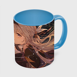 Кружка 3D Honkai Star Rail Firefly Stelle, цвет: 3D-белый + небесно-голубой