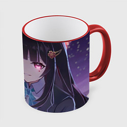 Кружка 3D Honkai Star Rail Sparkle smile, цвет: 3D-красный кант