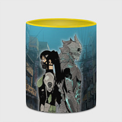 Кружка 3D Хибино и Аширо -Кайдзю номер 8, цвет: 3D-белый + желтый — фото 2