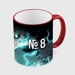 Кружка 3D Kaiju 8, цвет: 3D-красный кант