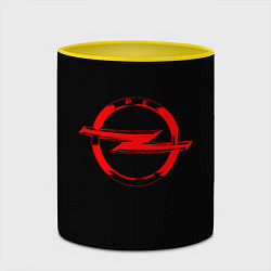 Кружка 3D Opel red logo, цвет: 3D-белый + желтый — фото 2