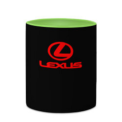 Кружка 3D Lexus red logo, цвет: 3D-белый + светло-зеленый — фото 2