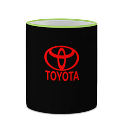 Кружка 3D Toyota red logo, цвет: 3D-светло-зеленый кант — фото 2