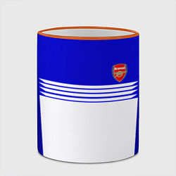 Кружка 3D Arsenal fc sport geometry, цвет: 3D-оранжевый кант — фото 2