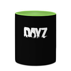 Кружка 3D Dayz logo white, цвет: 3D-белый + светло-зеленый — фото 2
