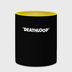 Кружка 3D Deathloop logo, цвет: 3D-белый + желтый — фото 2