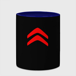 Кружка 3D Citroen logo red, цвет: 3D-белый + синий — фото 2